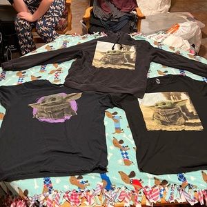 2 tshirts, 1 hoodie - baby yoda - size large